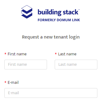 Login request form on Building Stack