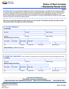 Notice of Rent Increase