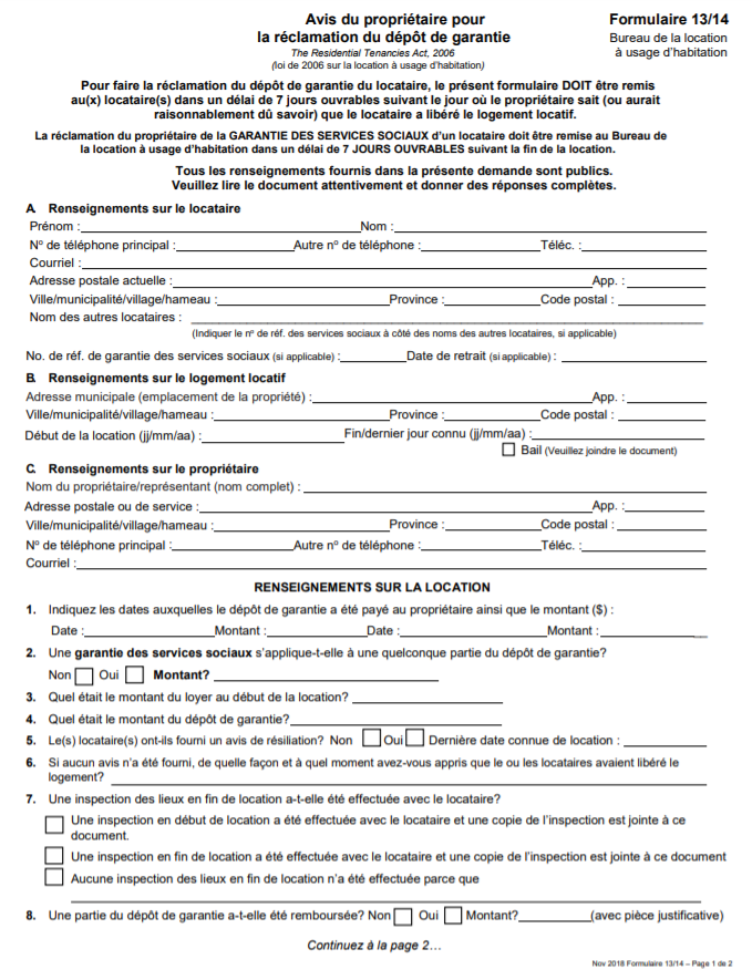 Petit guide des formulaires provinciaux pour propriétaires d’immeubles